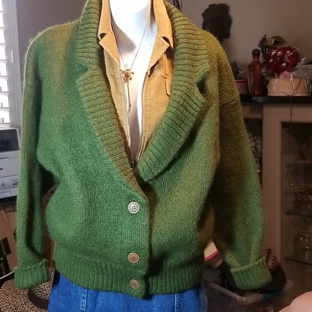 Mid-Century Oversized Vintage Wool Cardigan